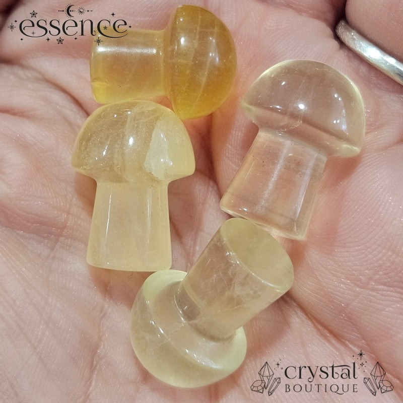 Yellow Fluorite Mushroom