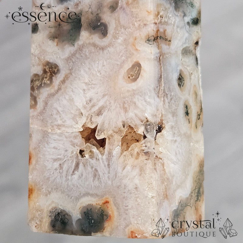 Moss Agate Tower 🌿 Crystal Cavern | 243g