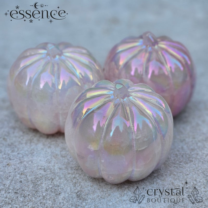 Aura Rose Quartz Pumpkin