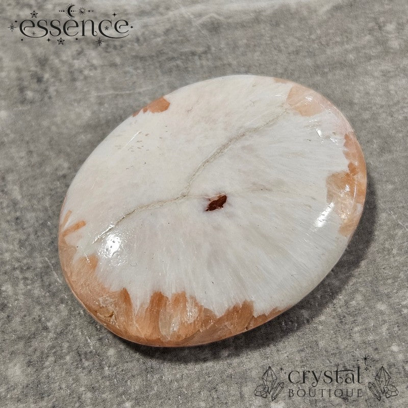 Pink Scolecite worry stone