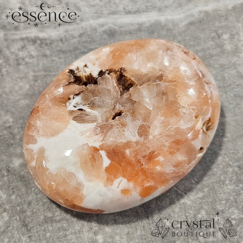 Pink Scolecite worry stone