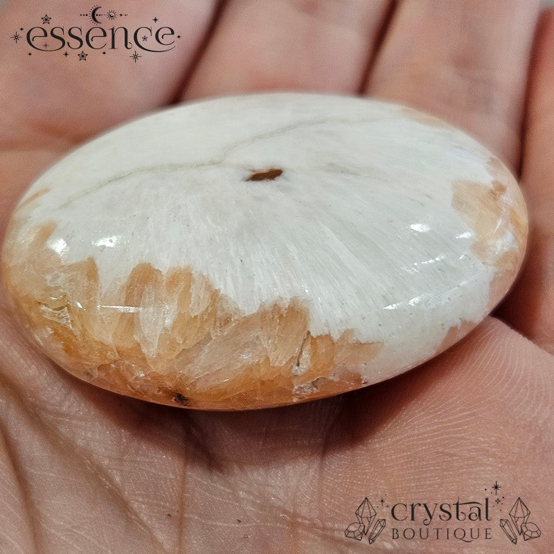 Pink Scolecite worry stone