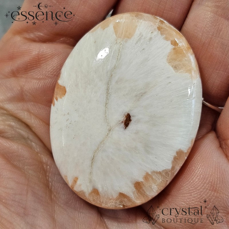 Pink Scolecite worry stone