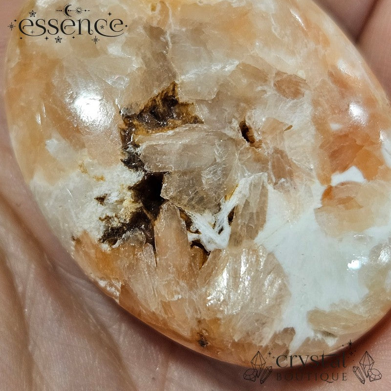 Pink Scolecite worry stone