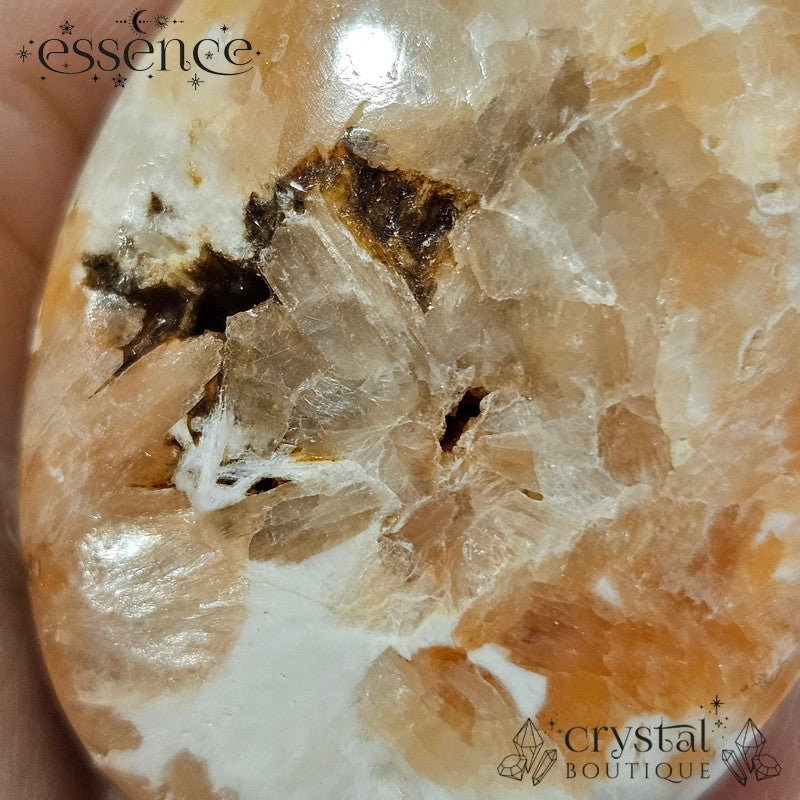 Pink Scolecite worry stone