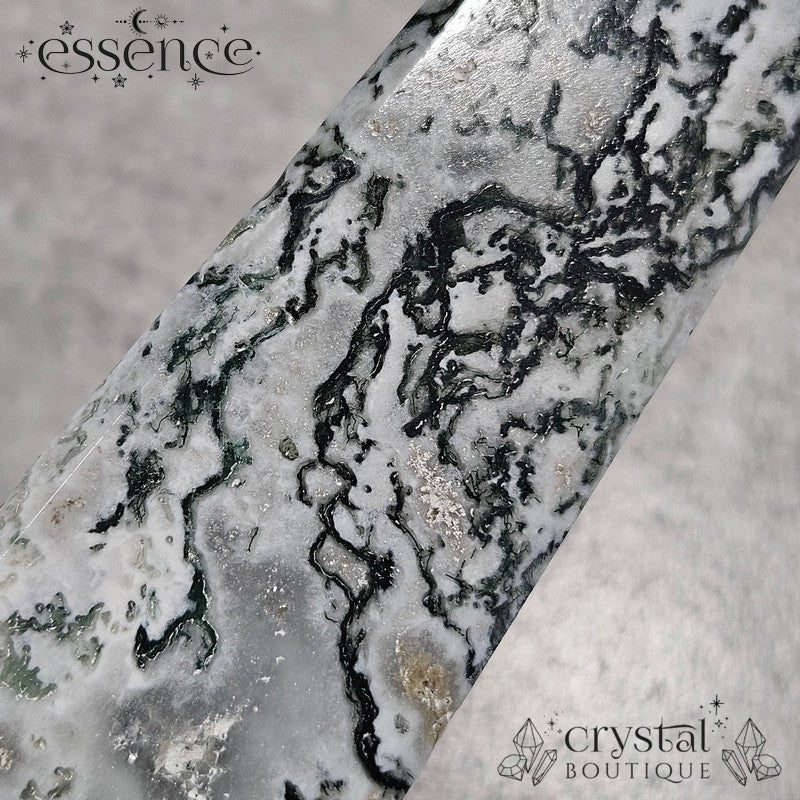 Moss Agate Tower – 🌿 Mist & Moss | 205g