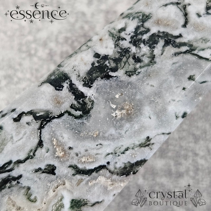 Moss Agate Tower – 🌿 Mist & Moss | 205g