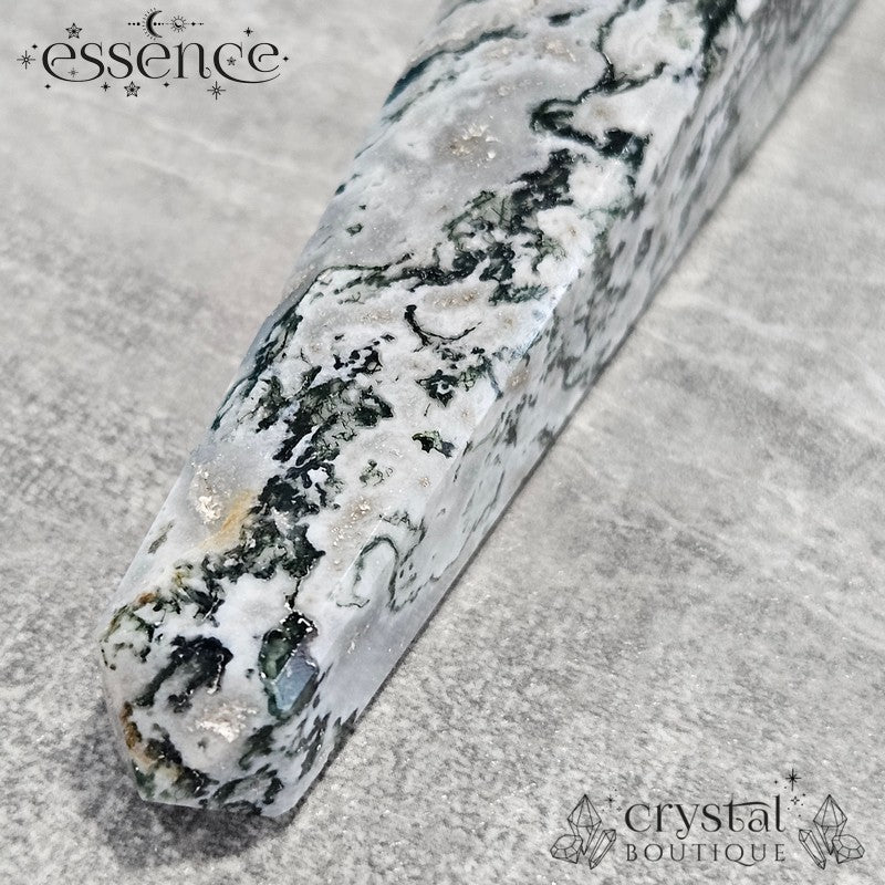Moss Agate Tower – 🌿 Mist & Moss | 205g