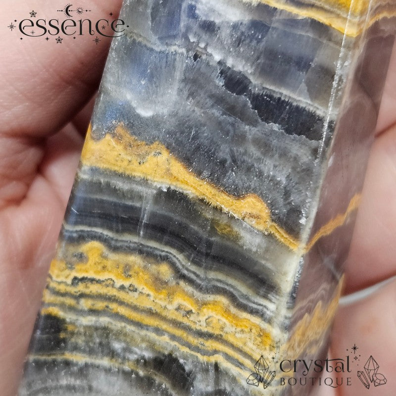 Yellow Banded Calcite Tower – 191g