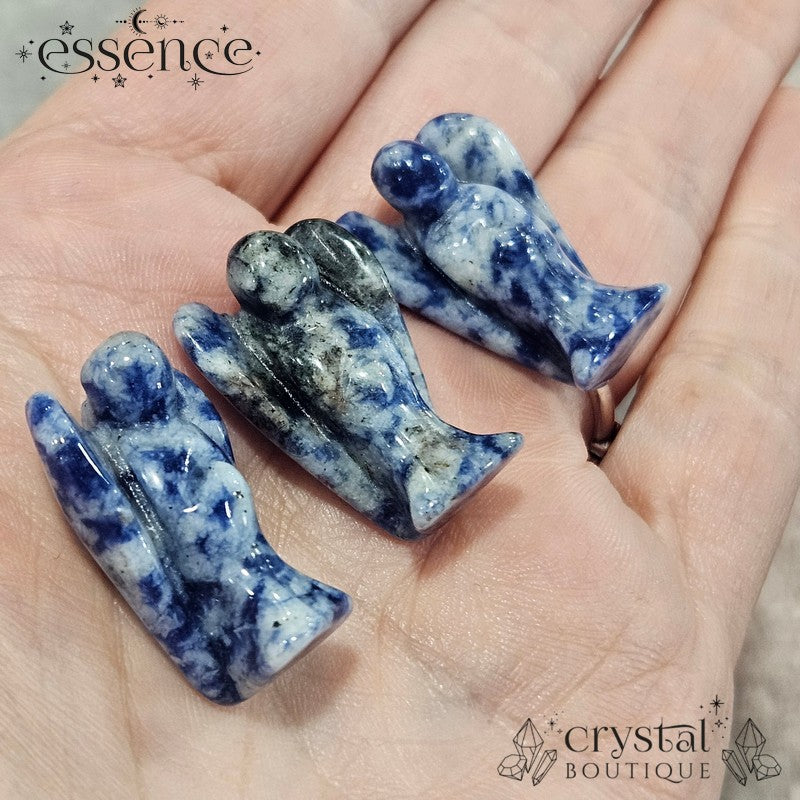 Blue Dot Jasper Angel ā Guardian of Peace and Stability