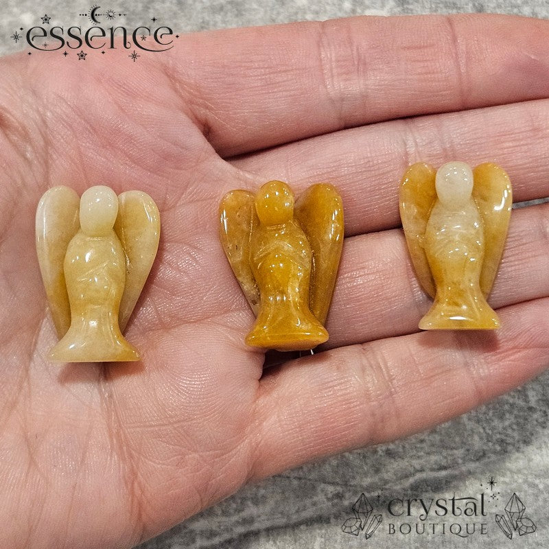 Yellow Aventurine Angel ā Guardian of Confidence and Joy