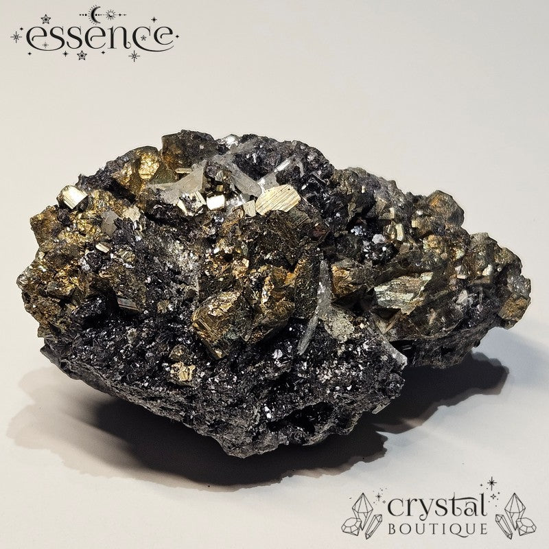 Bulgarian Crystal Specimen with Galena, Pyrite, and Quartz - 160g