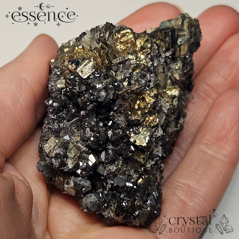 Bulgarian Crystal Specimen with Pyrite, Quartz and Galena - 168gm