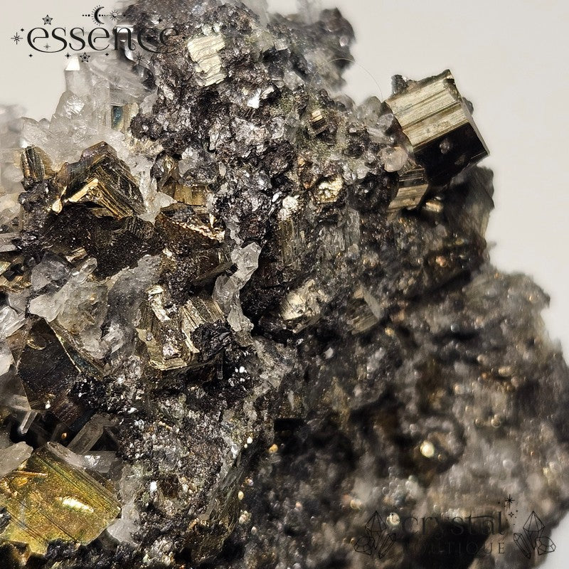 Bulgarian Crystal Specimen with Sphalerite & pyrite 428g
