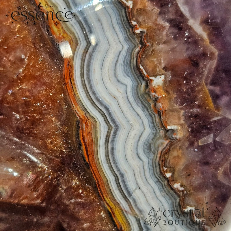 Amethyst  &  Crazy Lace Agate with Red Quartz