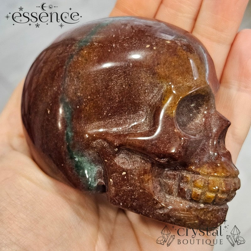 Ocean Jasper Skull (Cocoa Embre)