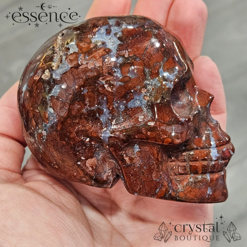 Red Agate skull