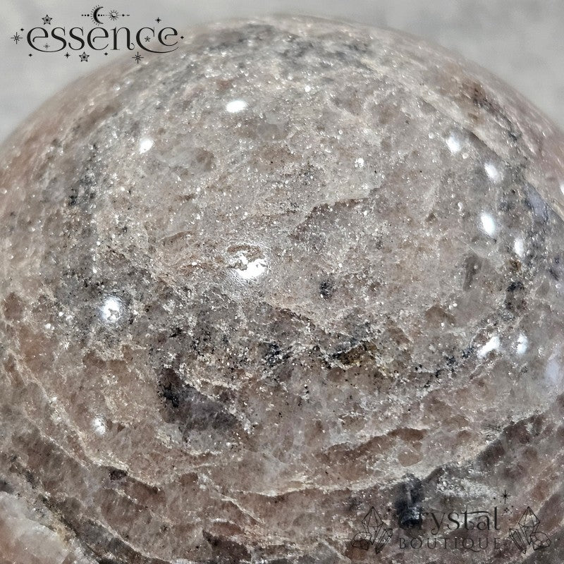 Lepidolite Sphere with Pink and Black Tourmaline