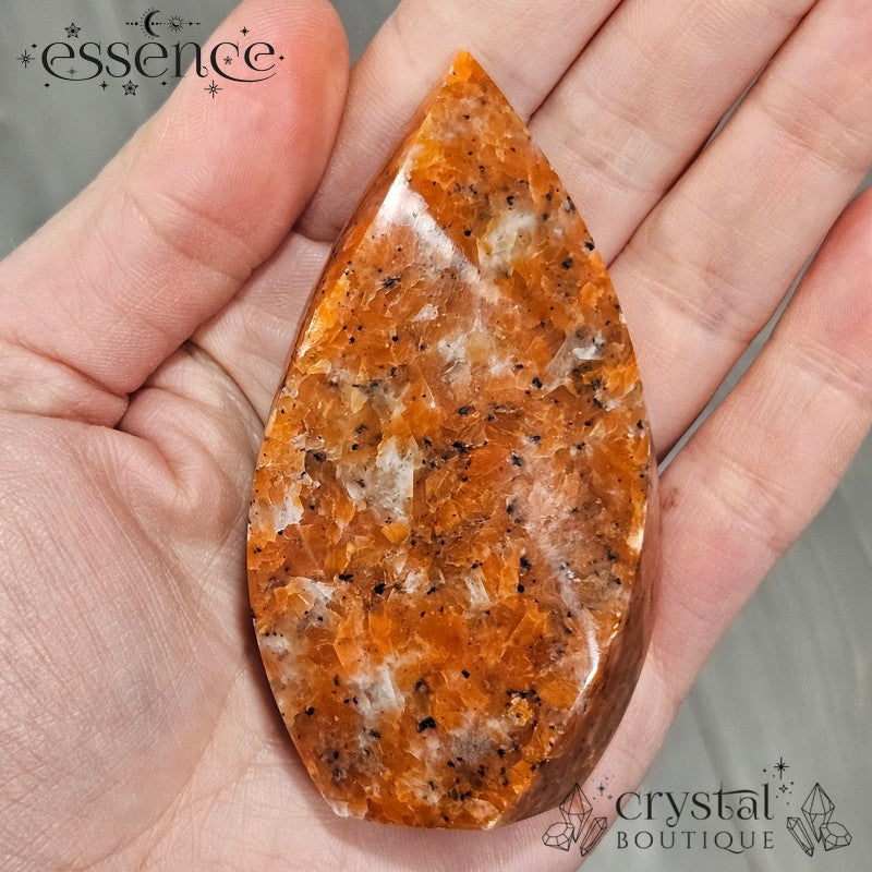 Orange Orchid Calcite Flame 130gm- grounding & Clarity