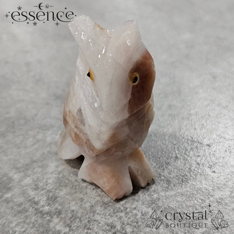 Pink Calcite Owl ā A Unique Guardian of Wisdom & Healing