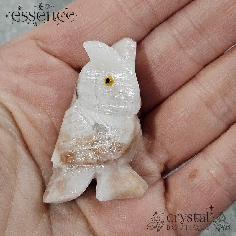 Pink Calcite Owl ā A Unique Guardian of Wisdom & Healing