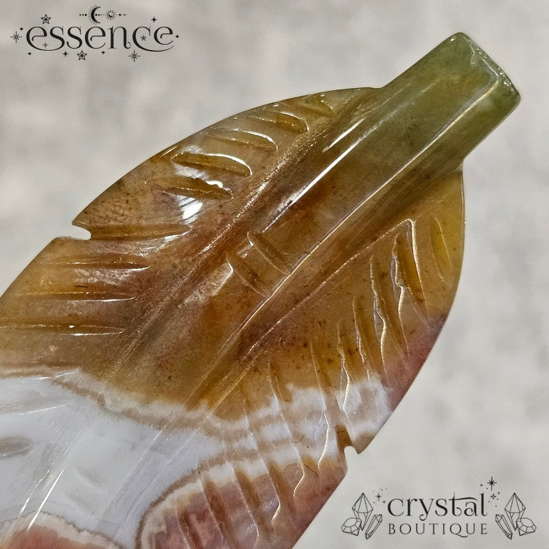 Ocean Jasper Feather β The Stone of Joy & Flow