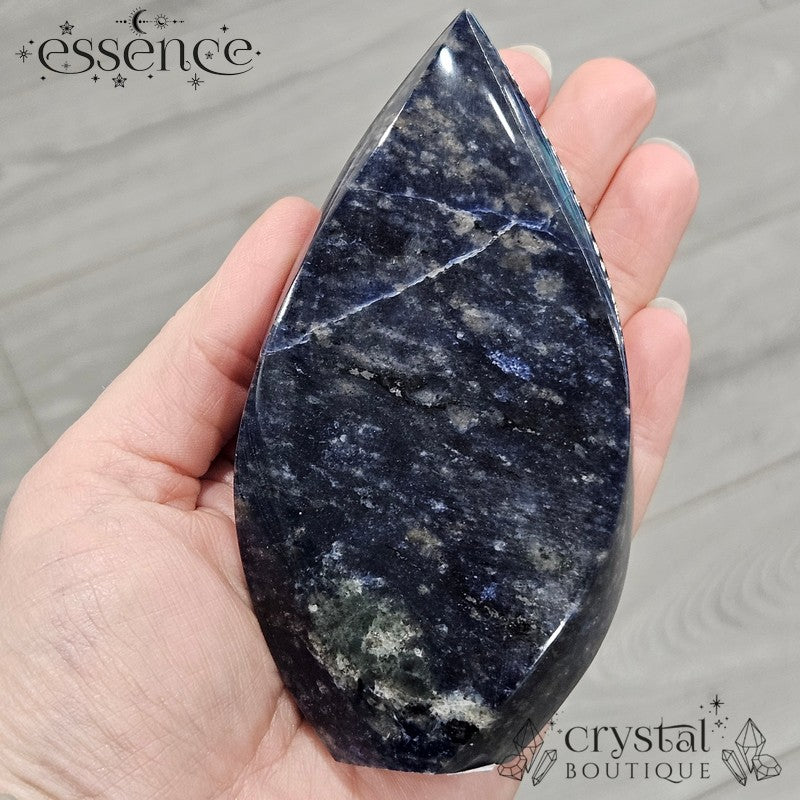 Sodalite Flame with Pyrite β Stone of Intuition & Confidence