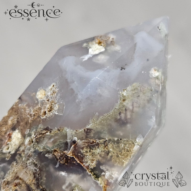 Moss Agate Tower β A Stone of Growth & Harmony