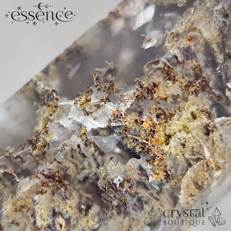 Moss Agate Tower β A Stone of Growth & Harmony