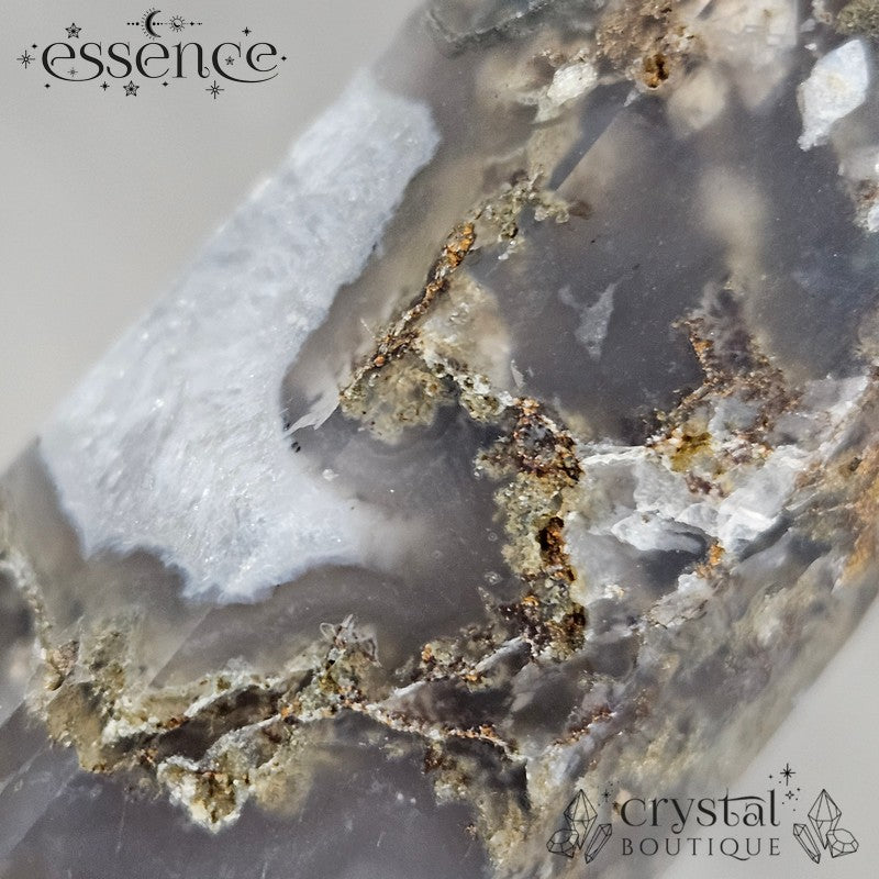 Moss Agate Tower β A Stone of Growth & Harmony