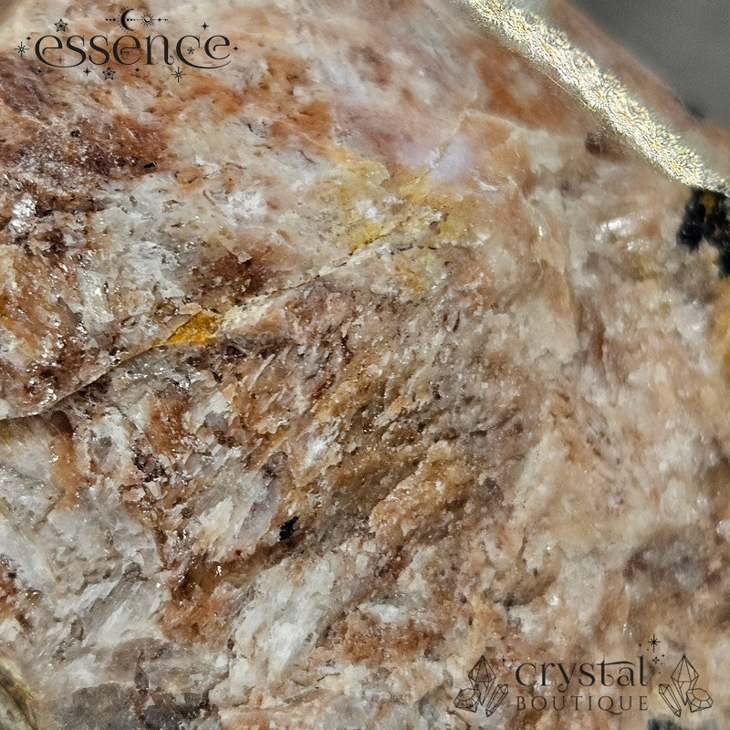 Peach Moonstone, Black Tourmaline & Smoky Quartz Cut Base โ 380g