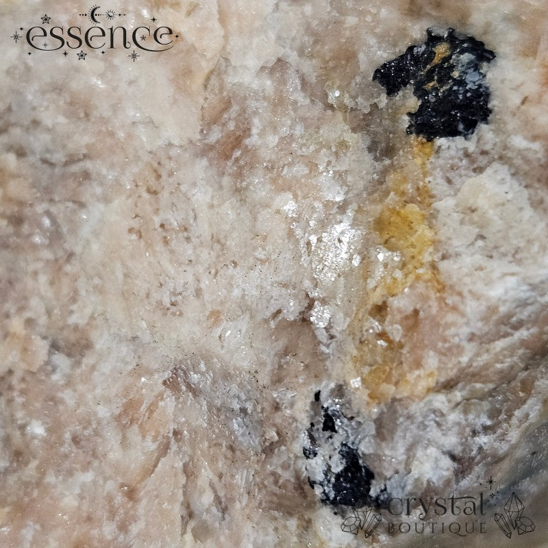 Peach Moonstone, Black Tourmaline & Smoky Quartz Cut Base โ 380g