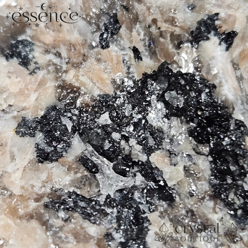 Peach Moonstone, Black Tourmaline & Smoky Quartz Cut Base โ 380g