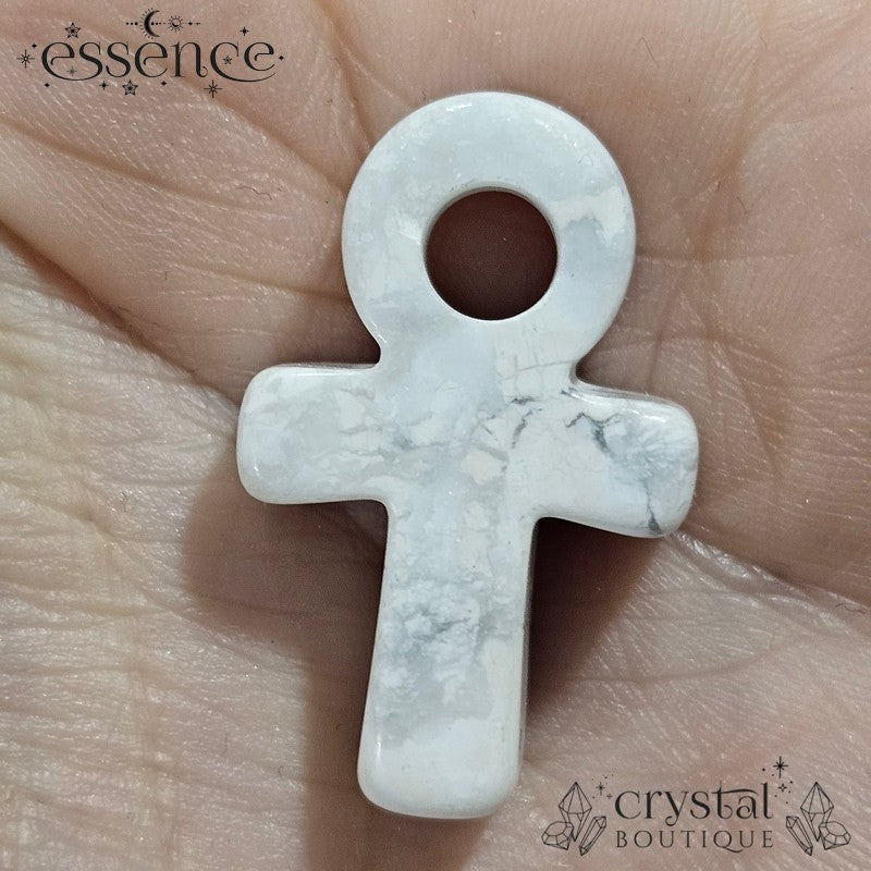 Howlite Ankh – Symbol of Strength & Serenity