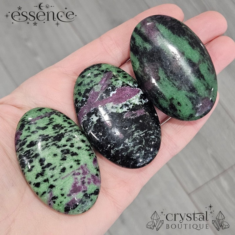 Ruby in Zoisite Palm Stone