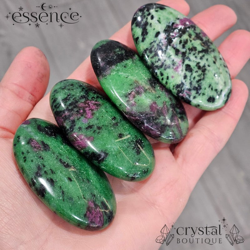 Ruby in Zoisite Palm Stone