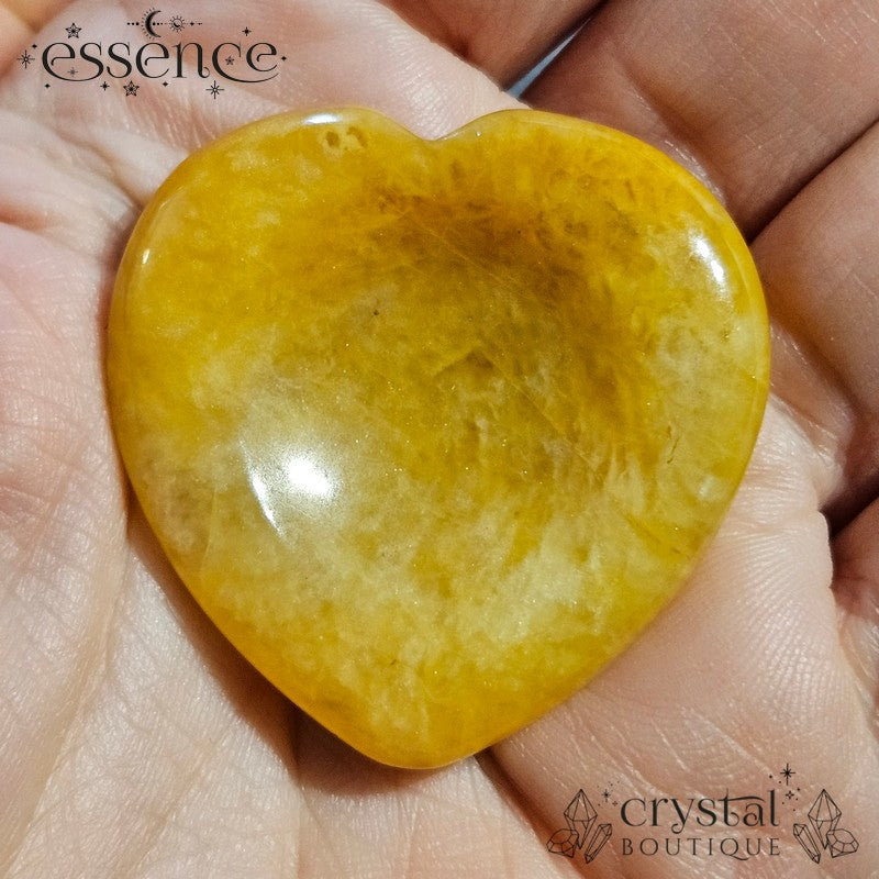 Yellow Aventurine Heart Shaped Worry Stone