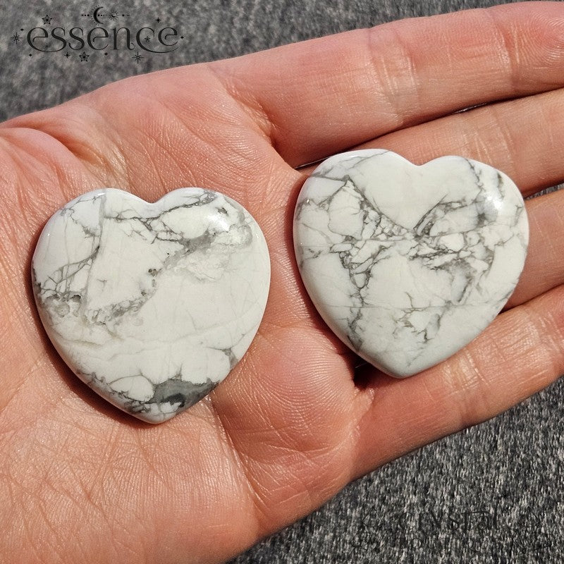 Howlite Heart Shaped Worry Stone