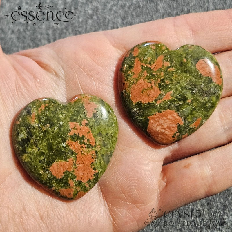 Unakite Heart Shaped Worry Stone
