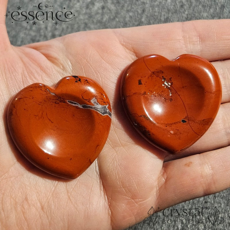Red Jasper Heart Shaped Worry Stone