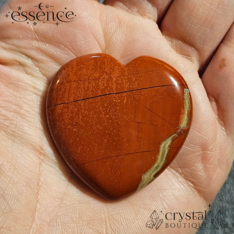Red Jasper Heart Shaped Worry Stone