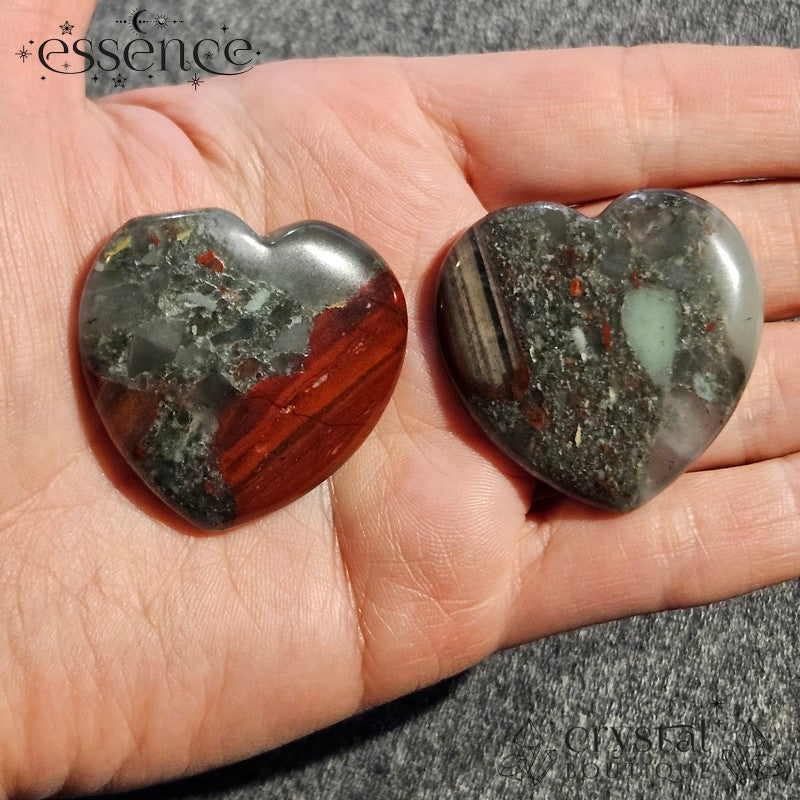 Bloodstone Heart Shaped Worry Stone
