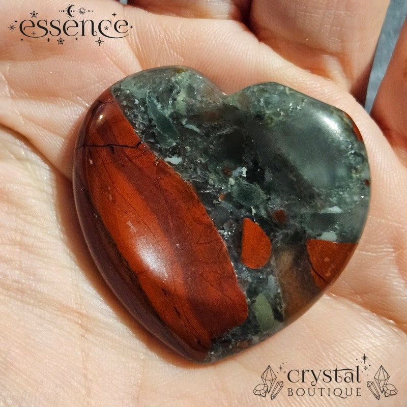 Bloodstone Heart Shaped Worry Stone