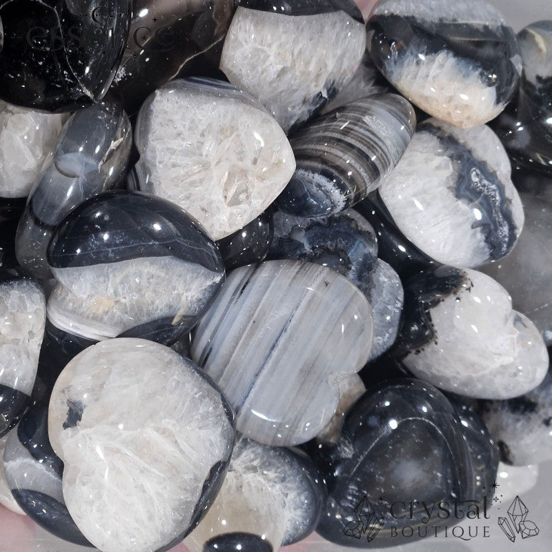 Black Agate Heart