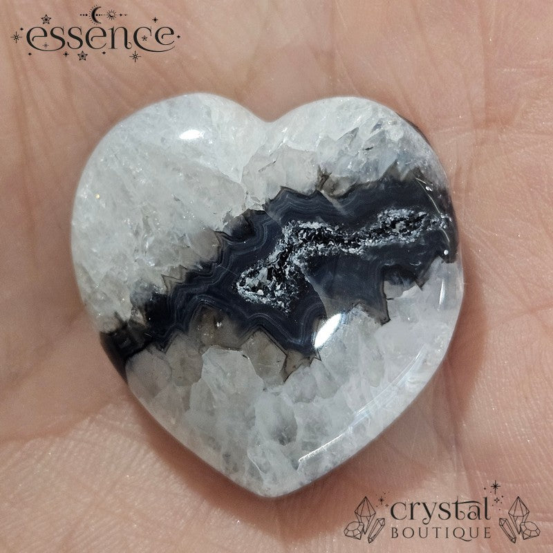 Black Agate Heart