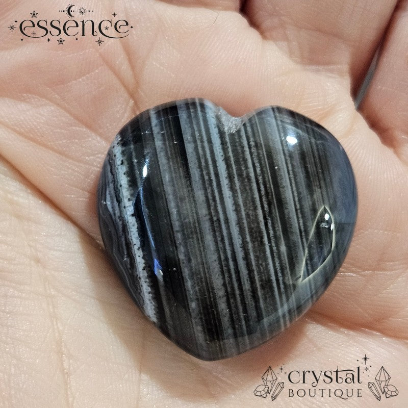 Black Agate Heart