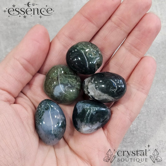 Moss Agate Tumbled Stone