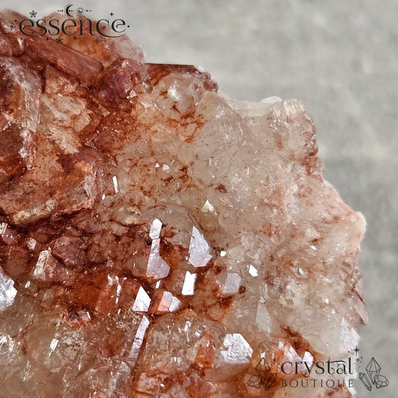 Raw Fire Quartz Cluster (Hematoid Quartz) 163g