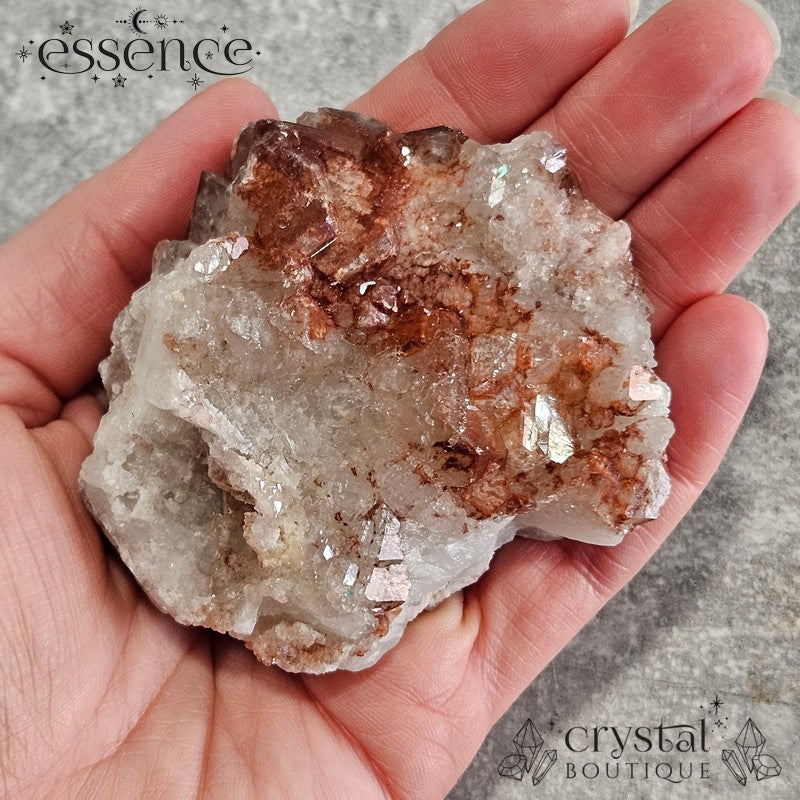 Raw Fire Quartz Cluster (Hematoid Quartz) 163g