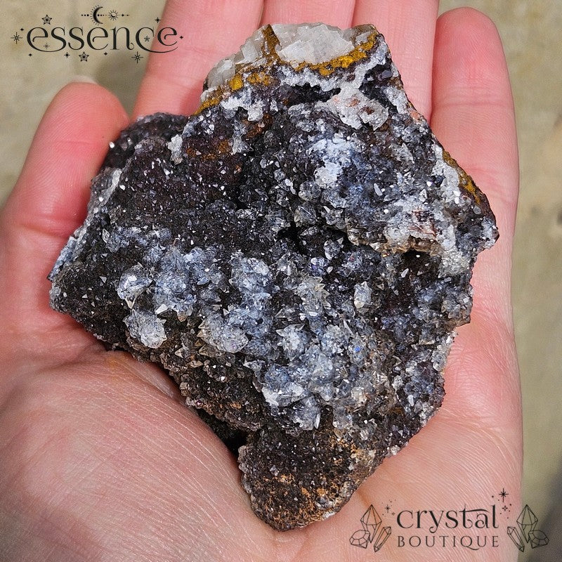 Manganese Quartz Cluster with Calcite – 300g